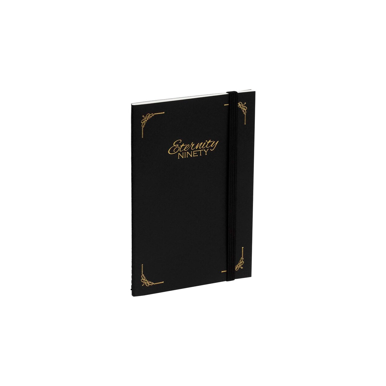 New York Central Eternity Ninety Flat Book - 4x6" Sketch Watercolor Journal - Black Soft Paperback Cover - Watercolor Sketchbook Journal w/ Elastic Band, 10 Sheets 100% Cotton, 90 lb Cold-Pressed